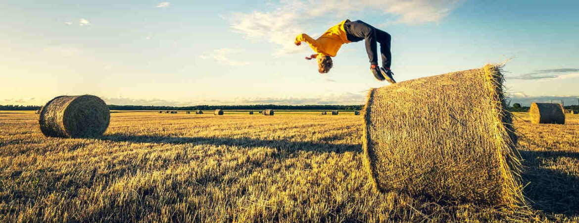 Parkour in der Natur